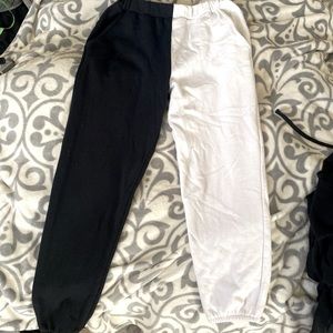 Black and White Sweatpants